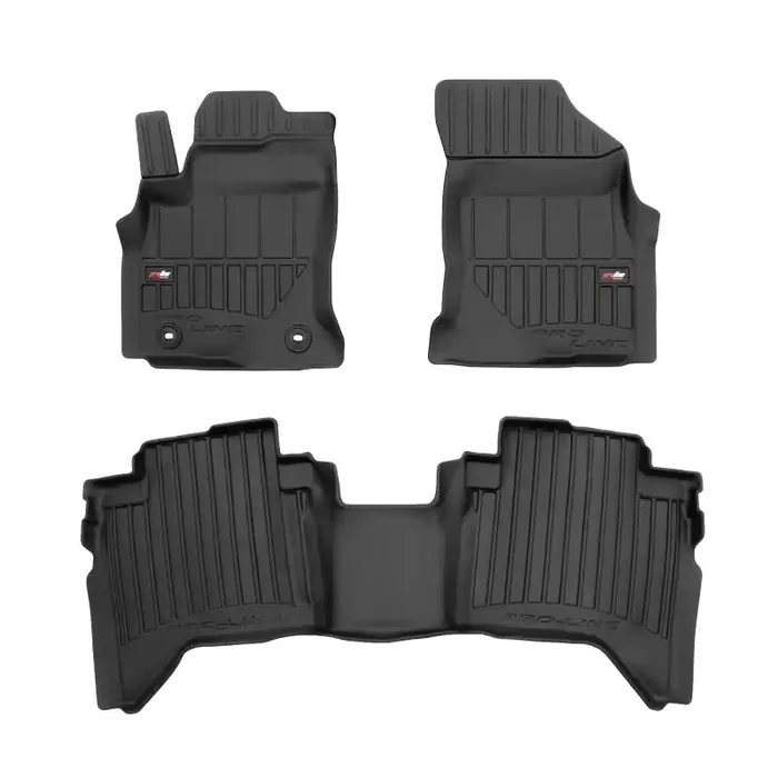 Alfombrillas 3D de goma para Toyota Hilux cabina doble 2018-actualidad – ProLine®