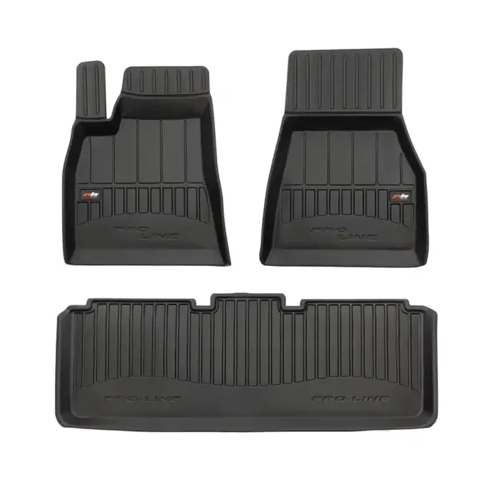 Alfombrillas 3D de goma Premium tipo cubeta para Tesla Model S liftback (2012 – )