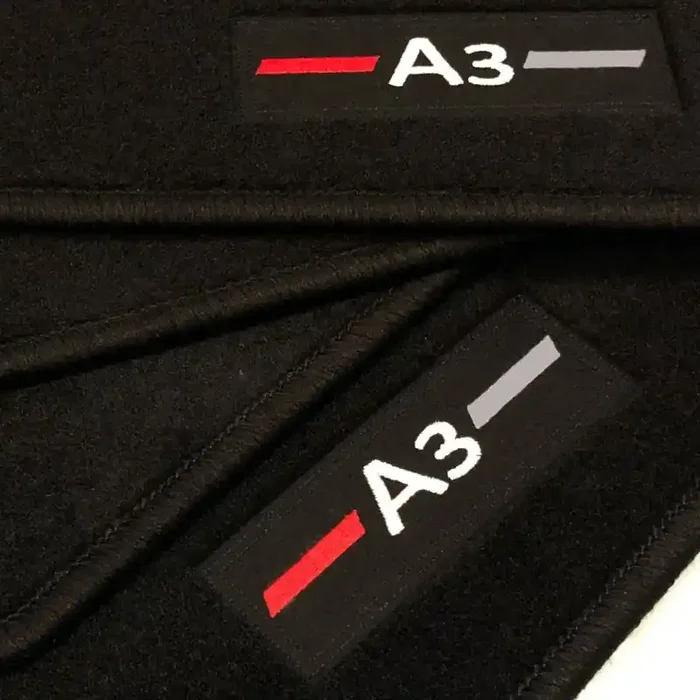 Alfombrillas Audi A3 8L (1996 – 2000) a medida logo