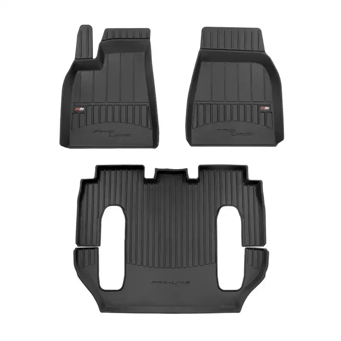 Alfombrillas Premium tipo cubeta de goma para Tesla Model X crossover 6 asientos (2015 – )