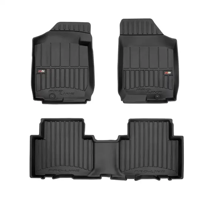 Alfombrillas tipo cubeta de goma Premium para Kia Carens III minivan (2006 – 2013)