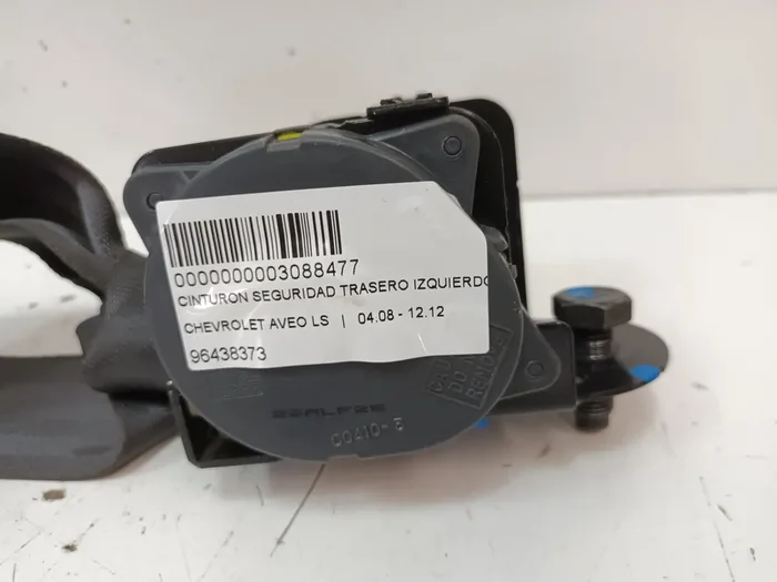 CINTURON SEGURIDAD TRASERO IZQUIERDO CHEVROLET AVEO BERLINA LS